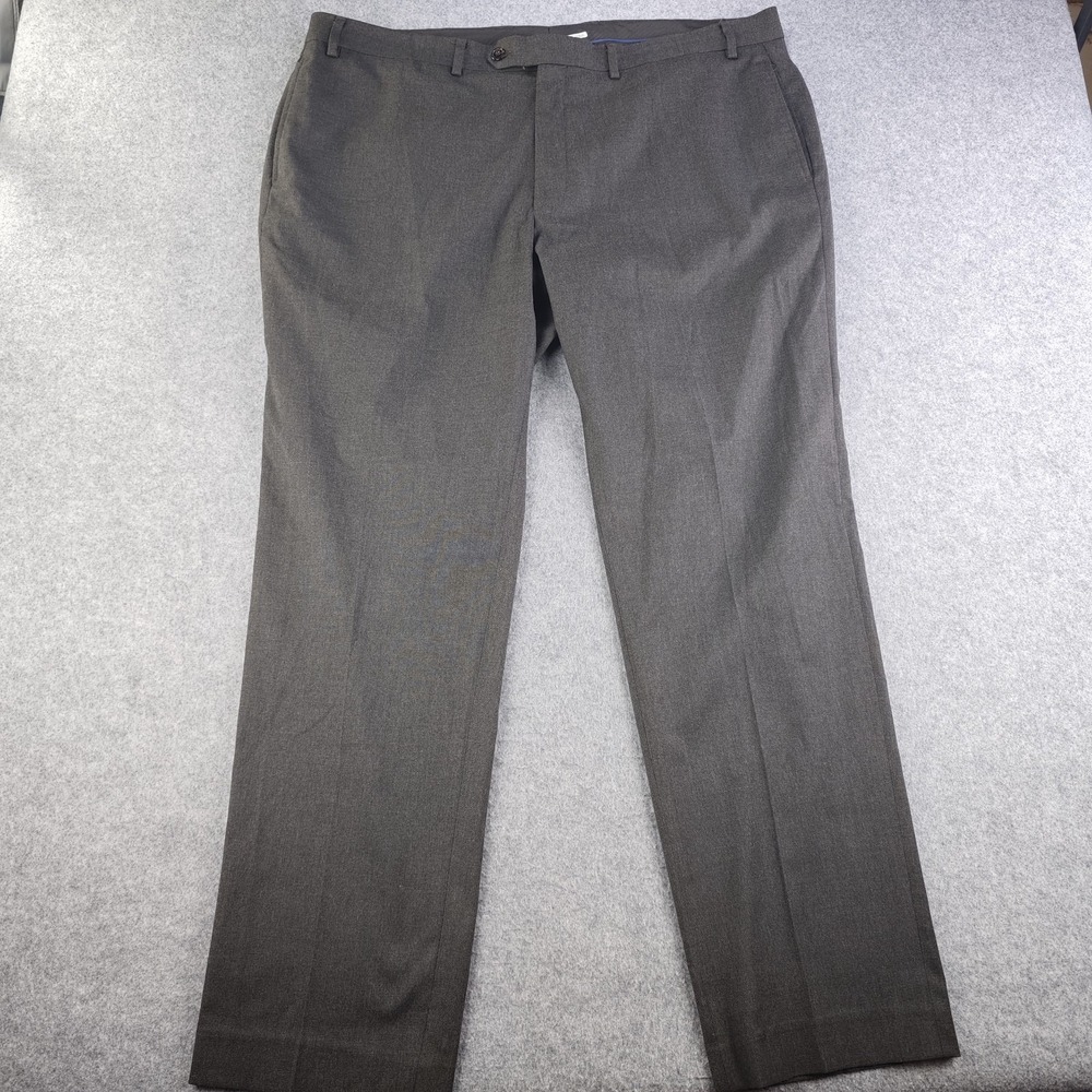 Lauren Ralph Lauren Dress Pants Mens 42x32 Gray Flat Front Performance Stretch